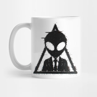 Space Alien Suit Triangle Glitched Mug